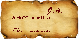 Jerkó Amarilla névjegykártya